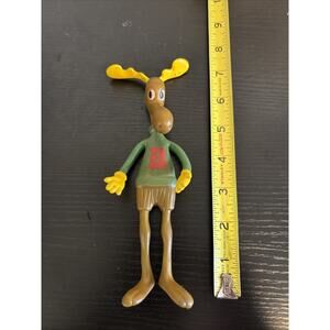 Vintage 1985 Jesco Bullwinkle J. Moose Rubber Bendable Figure